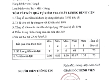 BÁO CÁO TỰ KIỂM TRA, ĐÁNH GIÁ CHẤT LƯỢNG BỆNH VIỆN 6 THÁNG NĂM 2025