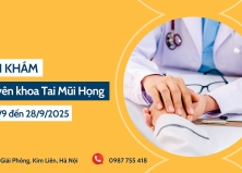 Lịch khám chuyên khoa Tai Mũi Họng (Từ 22/9/2025 - 28/9/2025)