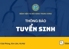 THÔNG BÁO ĐÀO TẠO LIÊN TỤC CHO CÁN BỘ Y TẾ CHUYÊN NGÀNH TAI MŨI HỌNG NĂM 2026