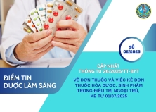 ĐIỂM TIN DƯỢC LÂM SÀNG - Số 02/2025