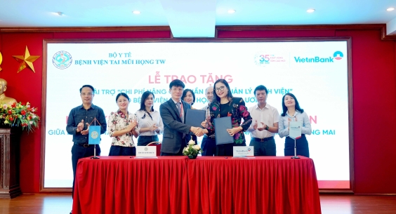 Bệnh viện Tai Mũi Họng Trung ương ký kết hợp tác toàn diện với Vietinbank Hoàng Mai Bệnh viện Tai Mũi Họng Trung ương ký kết hợp tác toàn diện với Vietinbank Hoàng Mai