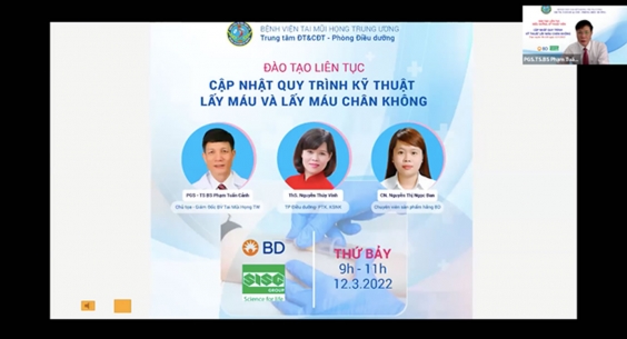 Bệnh viện Tai Mũi Họng Trung ương tổ chức sinh hoạt khoa học chủ đề: “Cập nhật quy trình kỹ thuật lấy máu và lấy máu chân không”